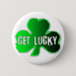 Get Lucky St Patrick's Day Round  Button