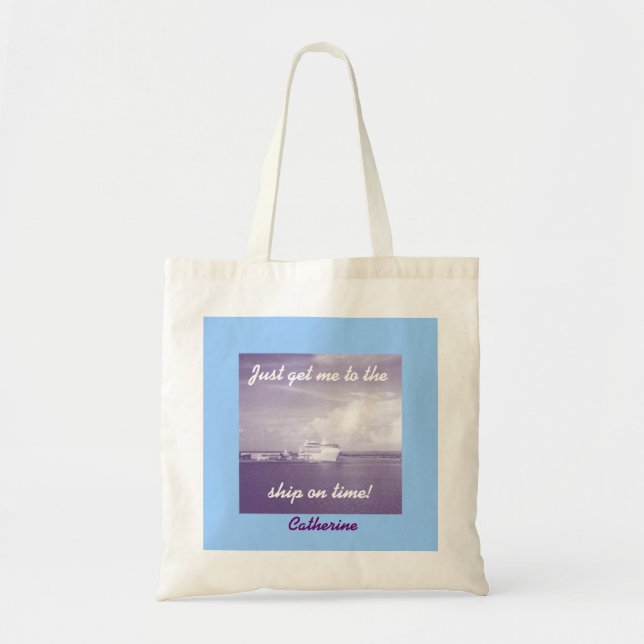 Get Me to the Ship Personalized Tote Bag (Front)