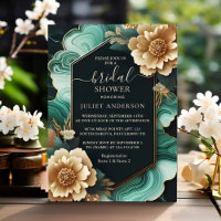 Get Monstera Emerald Green And Gold Bridal Shower