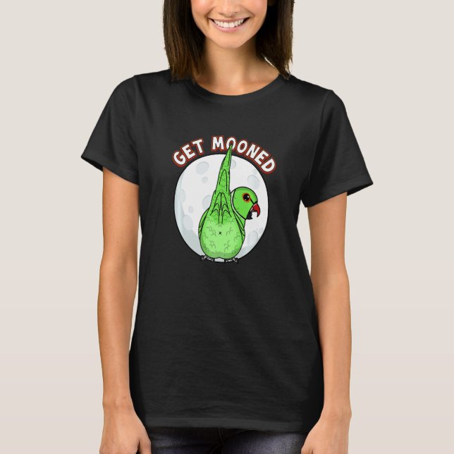 Get Mooned I Parrot Underfluffies I Green Indian R T-Shirt (Front)