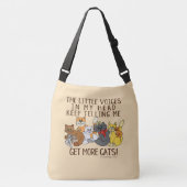 Get More Cats Funny Saying Crossbody Bag (Front)