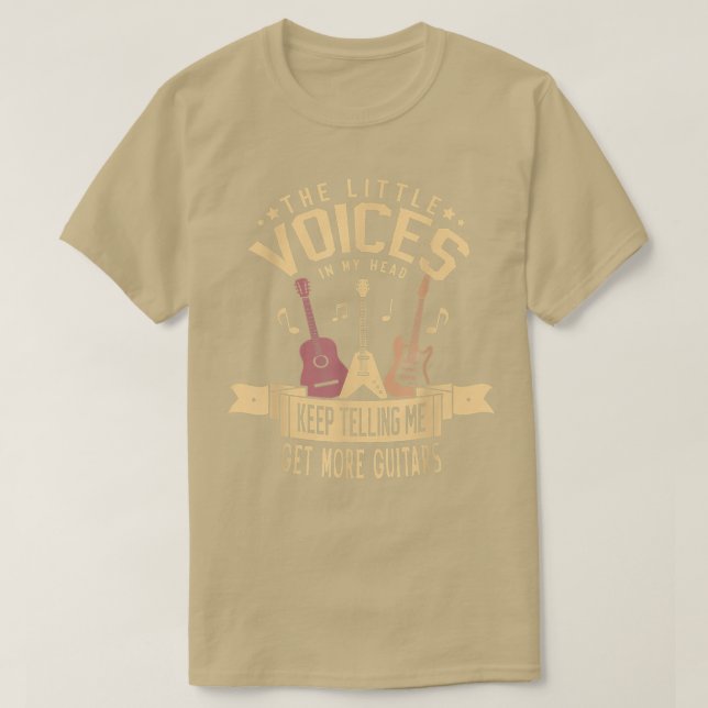 Get More Guitars Guitarist Musician Musical Instru T-Shirt (Design Front)