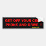 GET OFF CELL PHONE Bumper Sticker | Zazzle