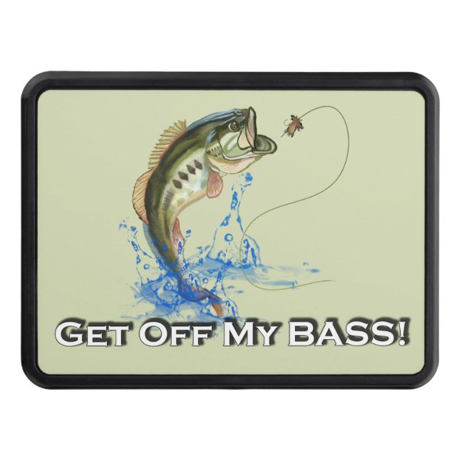 Get off My BASS Funny Fishing Hitch Cover (Front)