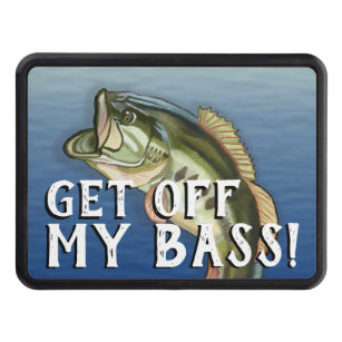 Bass Fish Metal Hitch Receiver Cover 