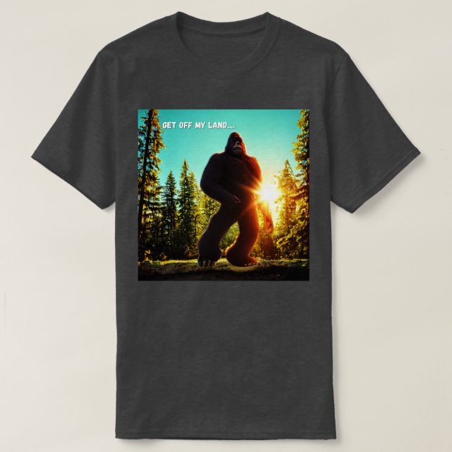 Get Off My Land Funny Design T-Shirt (Design Front)
