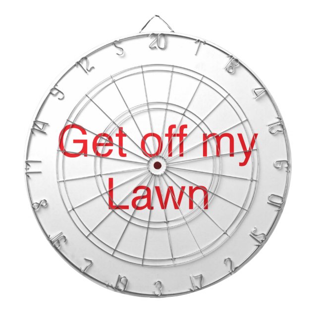 Get off my Lawn Dartboard With Darts (Front)