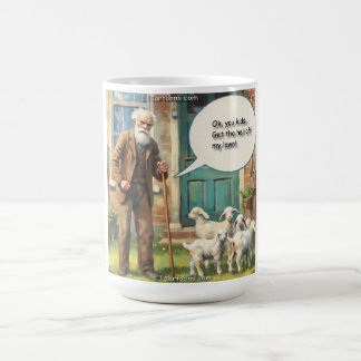 Get Off My Lawn – Goat Edition Rick London Funny Coffee Mug
