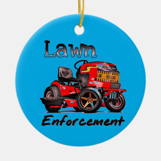 GET off my lawn now Ceramic Ornament (Front)