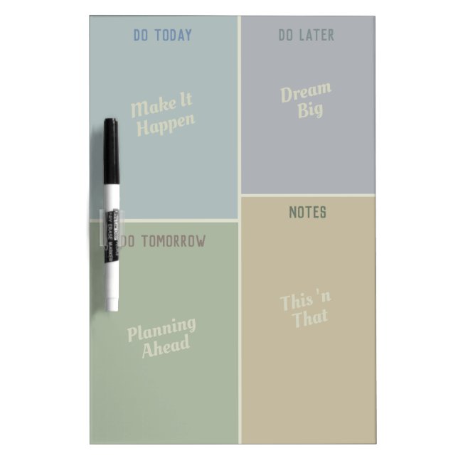 Get Organized Back to School Dry Erase Board (Front)