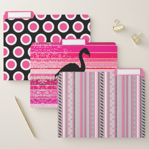 Get Organized for School Work or Home Pink  File Folder
