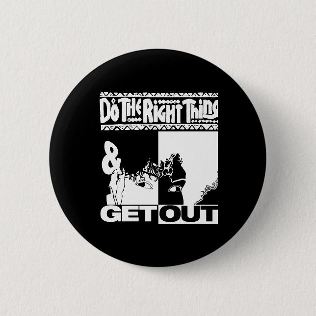 Get Out...256 Sticker  Button (Front)