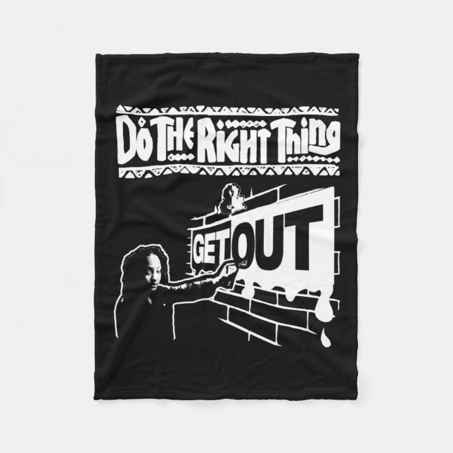 Get Out...272 Sticker  Fleece Blanket (Front)