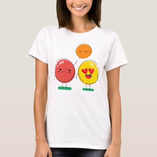 Get Out Funny Emoji T_Shirt