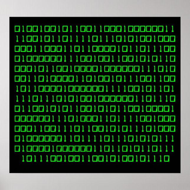 Get out more - Binary Code poster (Front)
