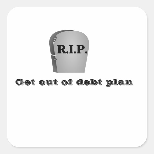 Get out of Debt Plan Stickers (Front)