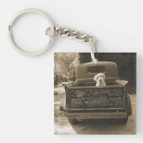 Get Out of Dodge _ Dog Photograph Keychain