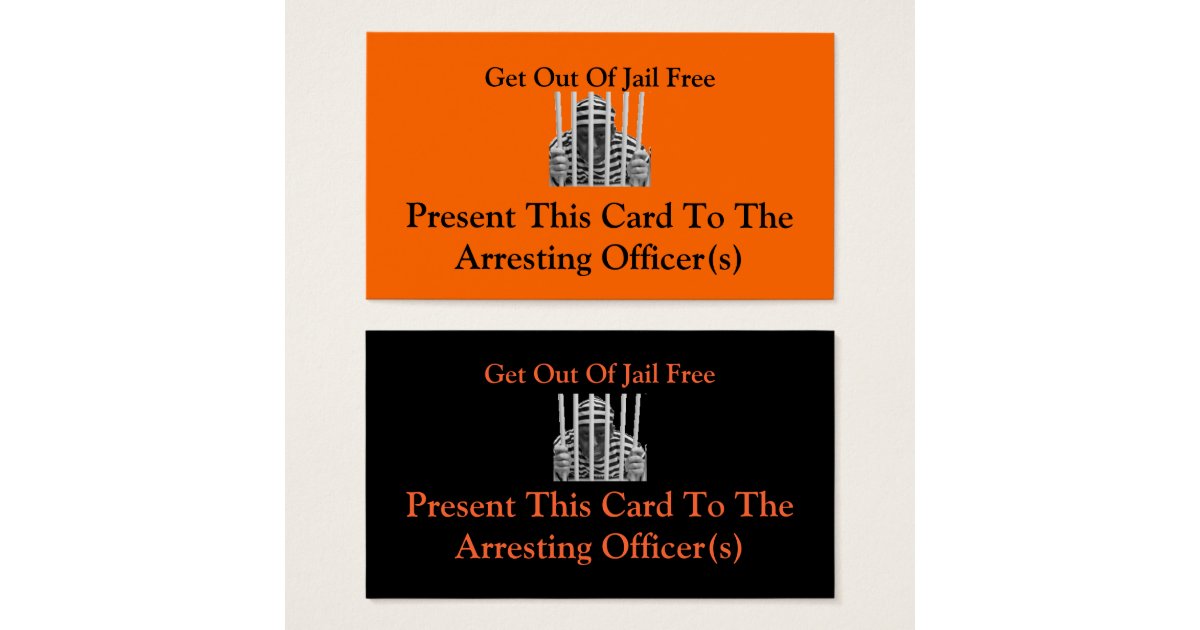 Get Out Of Jail Free Card Template Pdf