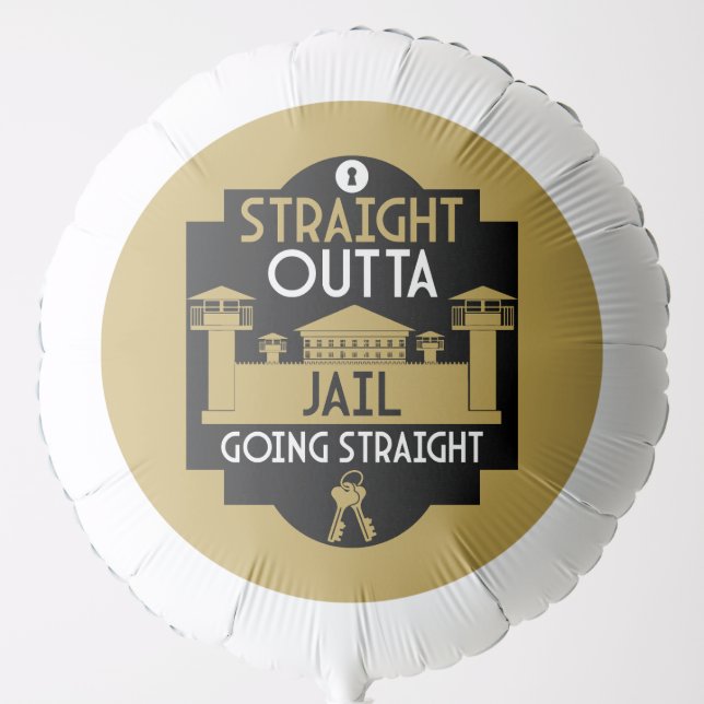 Get Out Of Jail Prison Release Gift  Balloon (Front)
