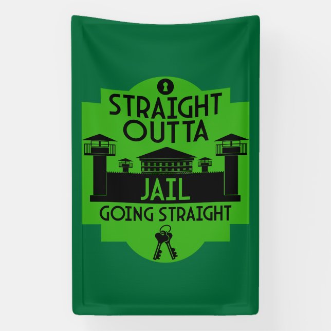 Get Out Of Jail Prison Release Gift  Banner (Vertical)