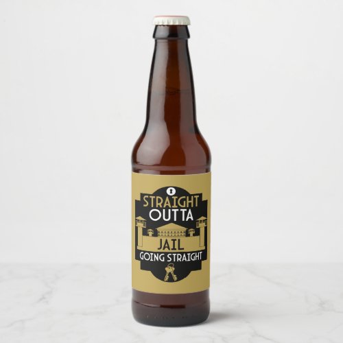 Get Out Of Jail Prison Release Gift  Beer Bottle Label