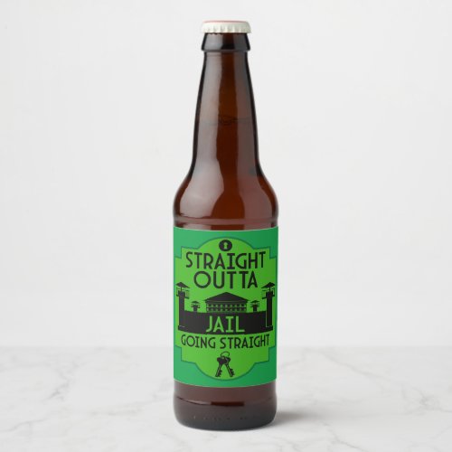 Get Out Of Jail Prison Release Gift  Beer Bottle Label
