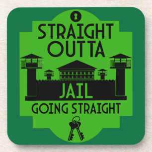 Get Out Of Jail Prison Release Gift  Beverage Coaster
