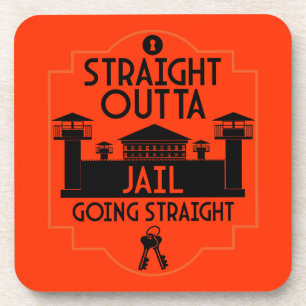 Get Out Of Jail Prison Release Gift  Beverage Coaster