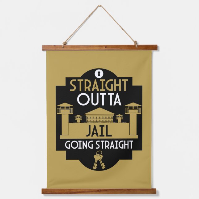 Get Out Of Jail Prison Release Gift  Hanging Tapestry (Front)