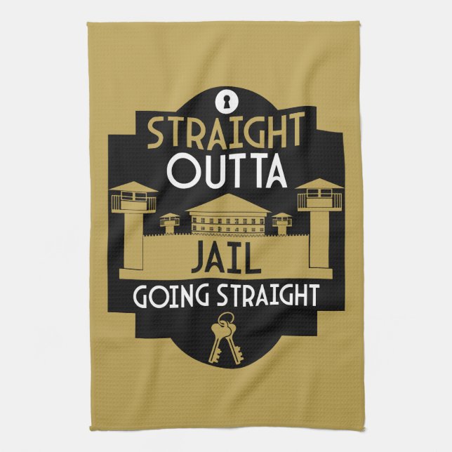 Get Out Of Jail Prison Release Gift  Kitchen Towel (Vertical)
