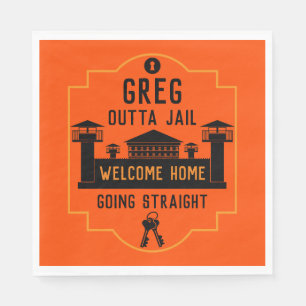 Get Out Of Jail Prison Release Gift  Napkins