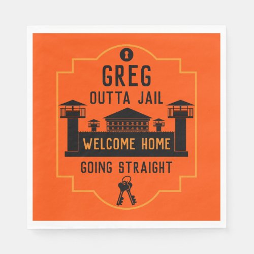 Get Out Of Jail Prison Release Gift  Napkins