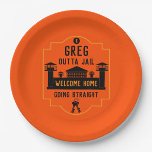 Get Out Of Jail Prison Release Gift Paper Plates