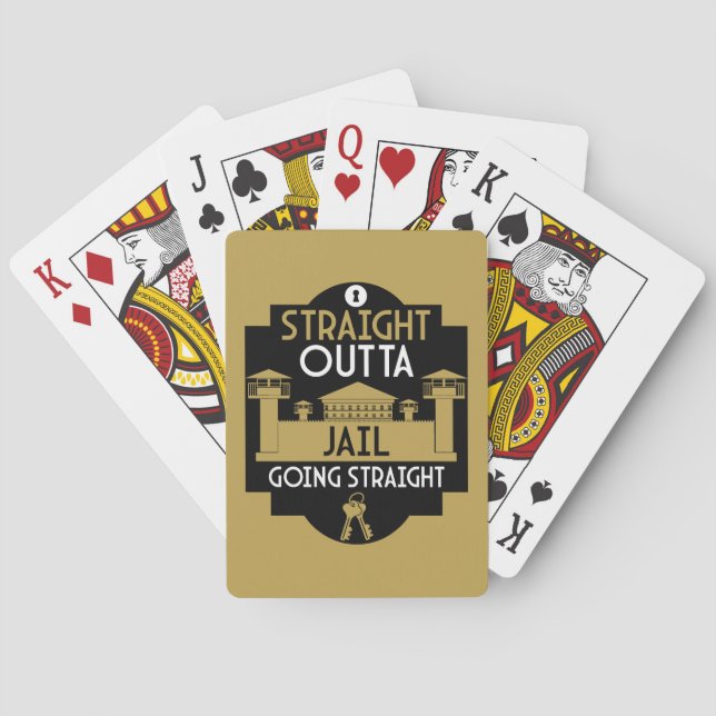 Get Out Of Jail Prison Release Gift  Poker Cards (Back)