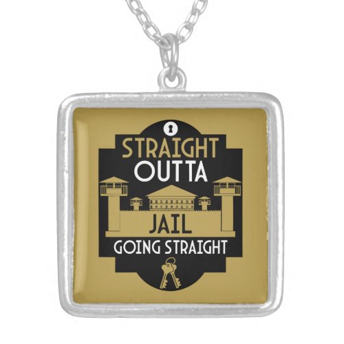 Get Out Of Jail Prison Release Gift  Silver Plated Necklace