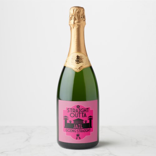 Get Out Of Jail Prison Release Gift  Sparkling Wine Label