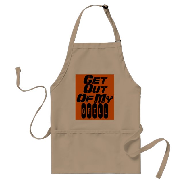 Get Out of my Grill Adult Apron (Front)