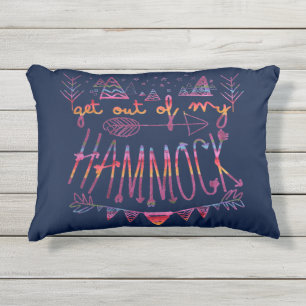 Get Out Of My Hammock (V-Llama) Outdoor Pillow