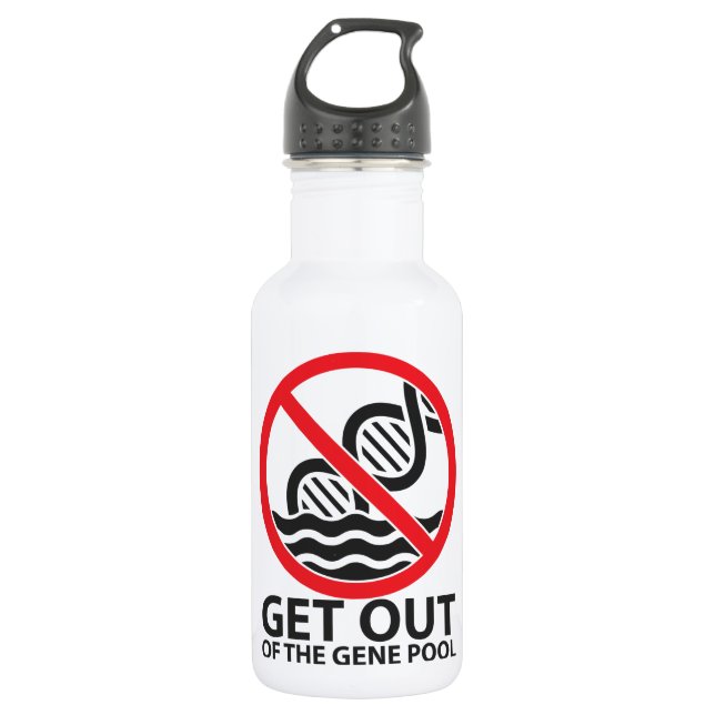 Get Out of the Gene Pool Water Bottle (Front)