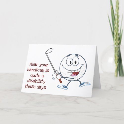 GET OUT ON THE COURSE  50th  BIRTHDAY HUMOR Card
