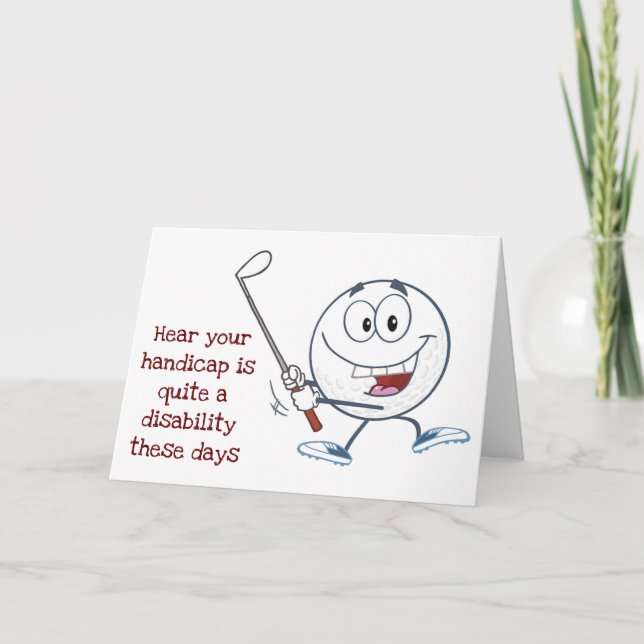 GET OUT ON THE COURSE  *60th*  BIRTHDAY HUMOR Card (Front)