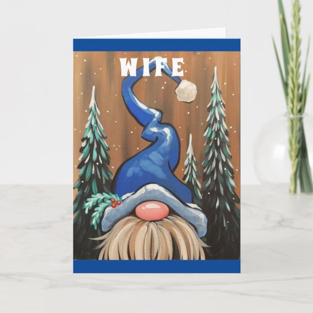 GET OUT THE "MISTLETOE FOR CHRISTMAS" WIFE'S HOLIDAY CARD (Front)