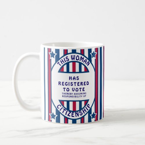 Get Out the Vote Patriotic Women Suffrage Poster Coffee Mug