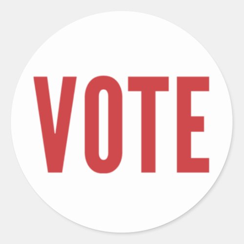 Get Out the Vote VOTE Sticker Red