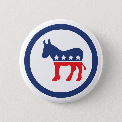 Get Out  Vote  Democratic Party Donkey Button