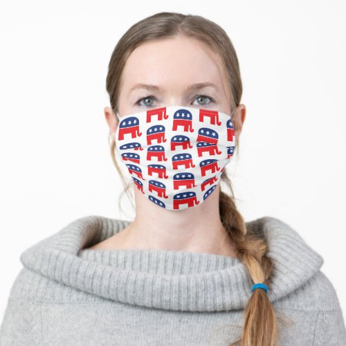 Get Out  Vote  Republican Party Elephant Adult Cloth Face Mask