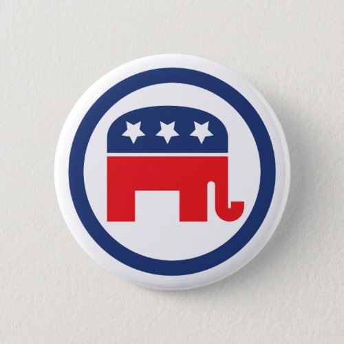 Get Out  Vote  Republican Party Elephant Button