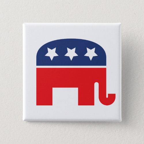 Get Out  Vote  Republican Party Elephant Button