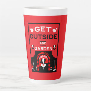 Get Outside Gardening Gift Latte Mug