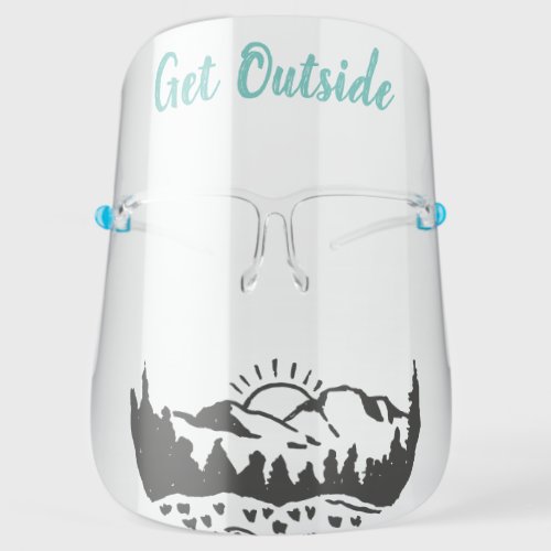 Get Outside Mountain Hiking Camping Face Shield